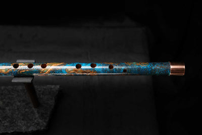 Low C Copper Flute #0153 in Copper Ocean Jade