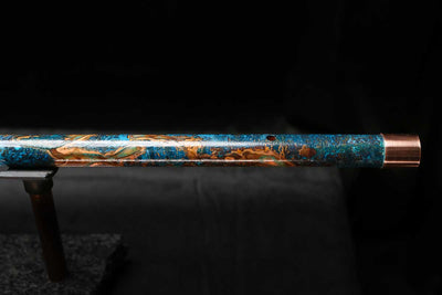 Low C Copper Flute #0153 in Copper Ocean Jade