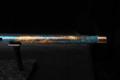 Low C Copper Flute #0153 in Copper Ocean Jade