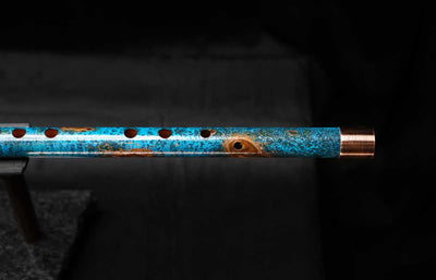 Low C Copper Flute #0155 in Copper Ocean Jade