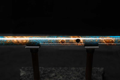 Low C Copper Flute #0155 in Copper Ocean Jade