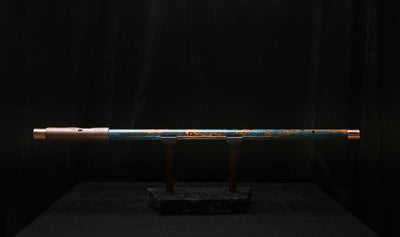 Low C Copper Flute #0159 in Copper Ocean Jade