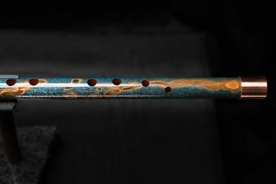 Low C Copper Flute #0159 in Copper Ocean Jade