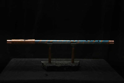 Low D Copper Flute #LDC0065 in Ocean Spiral Burl