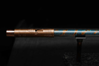 Low D Copper Flute #LDC0065 in Ocean Spiral Burl