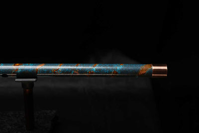 Low D Copper Flute #LDC0065 in Ocean Spiral Burl