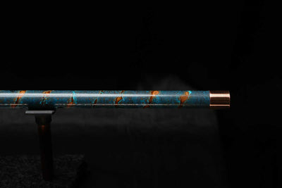 Low D Copper Flute #LDC0065 in Ocean Spiral Burl