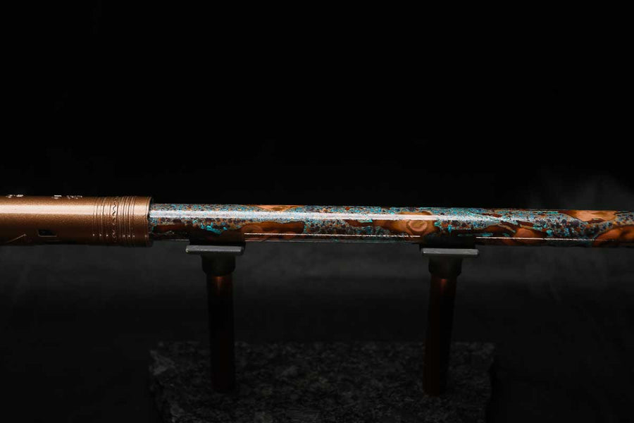 High F (Lullaby) Copper Flute #LE0081 in Copper Ocean Mist