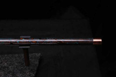 High F (Lullaby) Copper Flute #LE0087 in Dark Ice Spiral