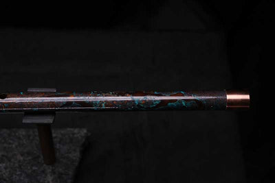 High F (Lullaby) Copper Flute #LE0087 in Dark Ice Spiral