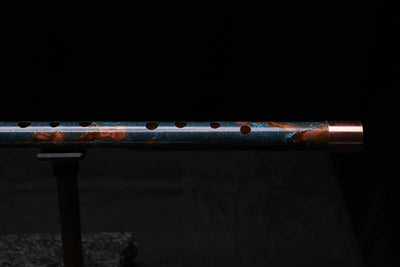 Low D Copper Flute #LDC0088 in Turquoise Burl