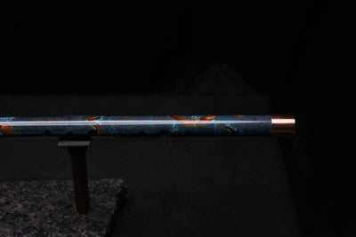 Low D Copper Flute #LDC0085 in Turquoise Burl