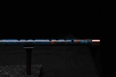 Low D Copper Flute #LDC0082 in Turquoise Burl