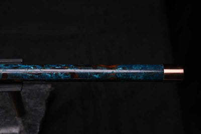 Low D Copper Flute #LDC0082 in Turquoise Burl