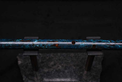 Low D Copper Flute #LDC0082 in Turquoise Burl