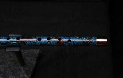 Low D Copper Flute #LDC0081 in Turquoise Burl