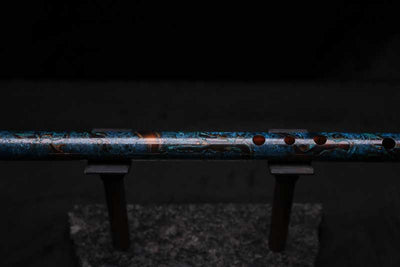 Low D Copper Flute #LDC0079 in Turquoise Burl