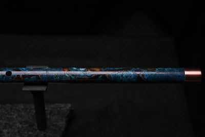 Low D Copper Flute #LDC0079 in Turquoise Burl