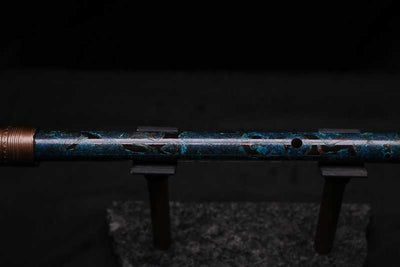 Low D Copper Flute #LDC0079 in Turquoise Burl