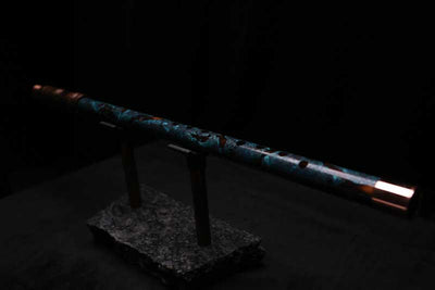 Low D Copper Flute #LDC0077 in Turquoise Burl