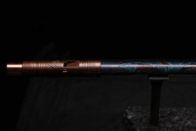 Low D Copper Flute #LDC0077 in Turquoise Burl