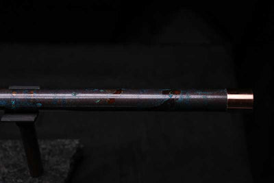 Low D Copper Flute #LDC0077 in Turquoise Burl