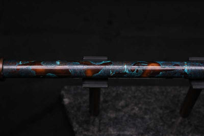 Low D Copper Flute #LDC0077 in Turquoise Burl