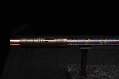 High F (Lullaby) Copper Flute #LE0088 in Turquoise Burl