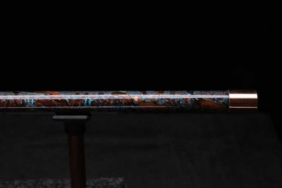 High F (Lullaby) Copper Flute #LE0090 in Turquoise Burl