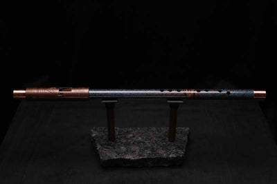 High F (Lullaby) Copper Flute #LE0091 in Turquoise Three Islands