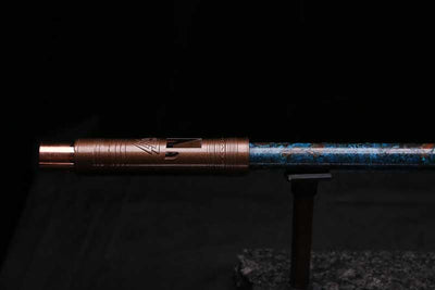 High F (Lullaby) Copper Flute #LE0092 in Turquoise Burl