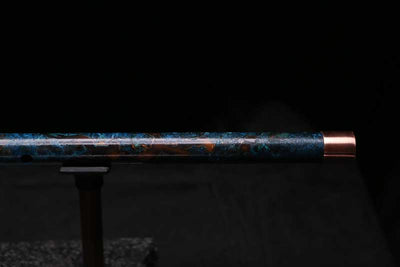 High F (Lullaby) Copper Flute #LE0092 in Turquoise Burl