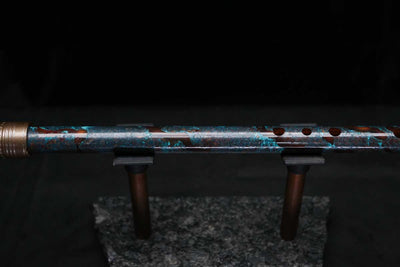 Low D Copper Flute #LDC0069 in Dark Ocean Swirl