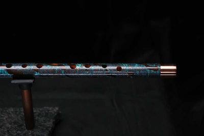 Low D Copper Flute #LDC0069 in Dark Ocean Swirl