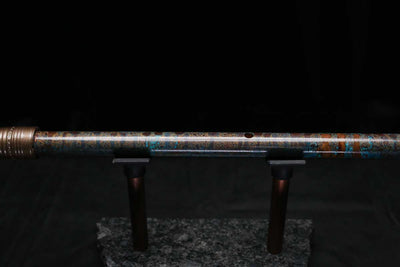 Low D Copper Flute #LDC0073 in Turquoise Three Islands