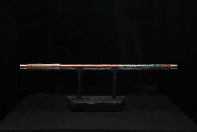 Low D Copper Flute #LDC0070 in Turquoise Burl