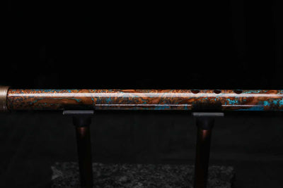 Low D Copper Flute #LDC0070 in Turquoise Burl