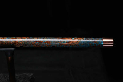 Low D Copper Flute #LDC0070 in Turquoise Burl