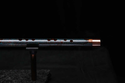 High F (Lullaby) Copper Flute #LE0094 in Deep Ocean Burl