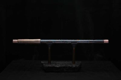 High F (Lullaby) Copper Flute #LE0093 in Ocean Burl