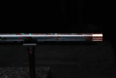 High F (Lullaby) Copper Flute #LE0093 in Ocean Burl