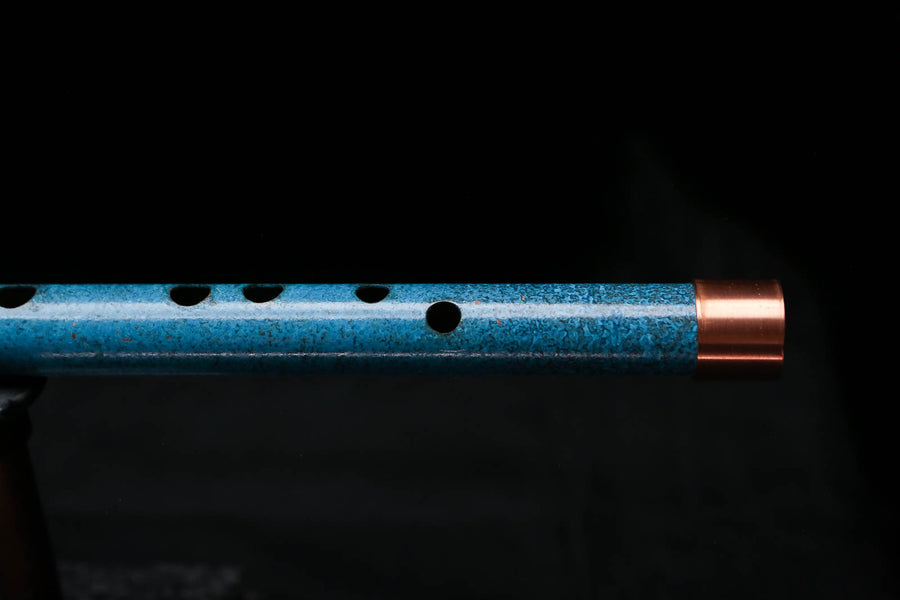 High F (Lullaby) Copper Flute #LE0097 in Deep Ocean Power