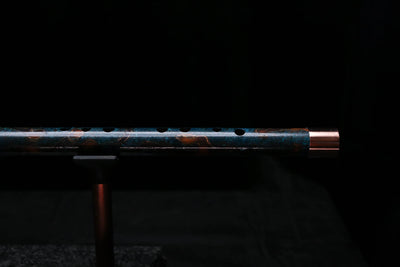 High F (Lullaby) Copper Flute #LE0096 in Turquoise Burl