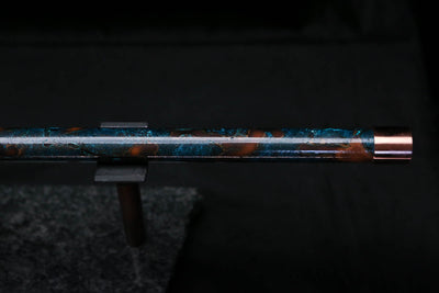 High F (Lullaby) Copper Flute #LE0096 in Turquoise Burl