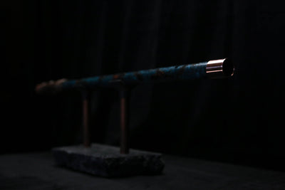 Low D Copper Flute #LDC0093 in Turquoise Burl