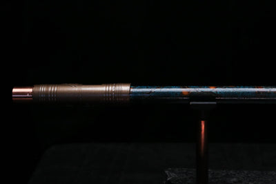 Low D Copper Flute #LDC0093 in Turquoise Burl