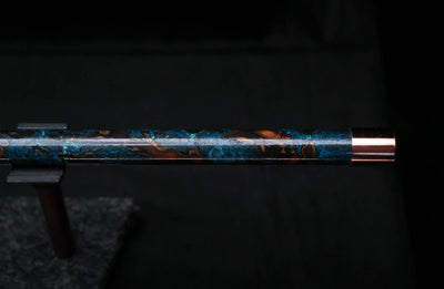 Low D Copper Flute #LDC0093 in Turquoise Burl