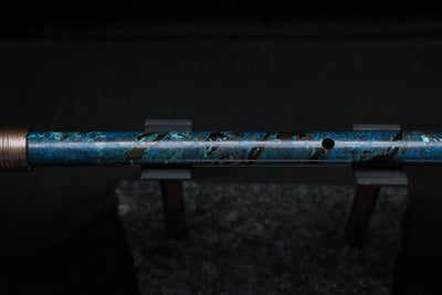 Low D Copper Flute #LDC0094 in Ocean Spiral