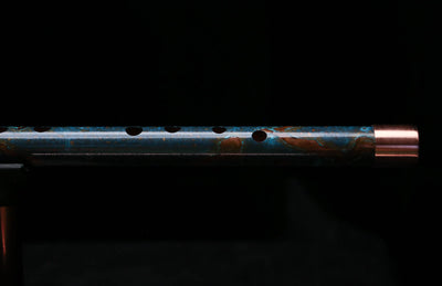 Low D Copper Flute #LDC0095 in Turquoise Burl