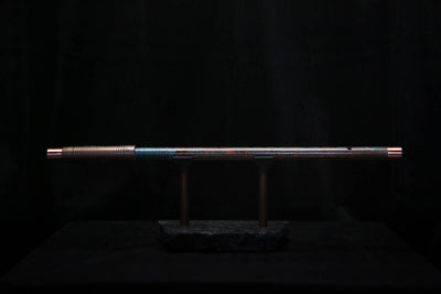 Low D Copper Flute #LDC0097 in Copper Ocean Burl